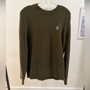 Suspicious Antwerp Olive Green Crewneck Sweater